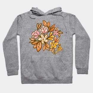 Boho flower garden in beige Hoodie